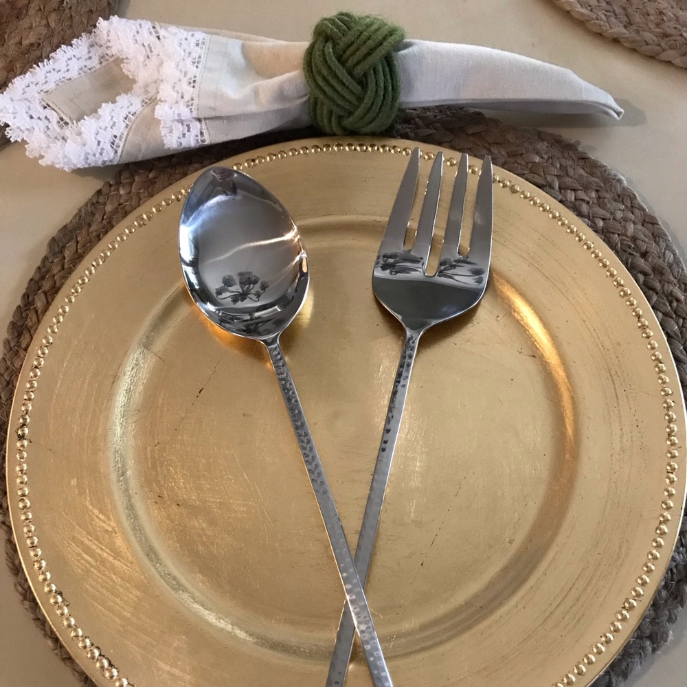 🥗🥗Sleek Jumbo Salad Servers🥗🥗 Modern look🥗 Free Butter Spreader